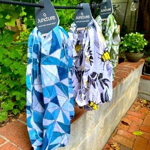 Three Patterned Fashion Scarfs